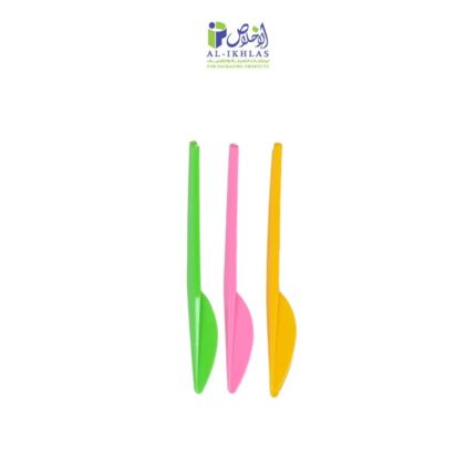 سكاكين بلاستيك ألوان كبيرة - 50 قطعة