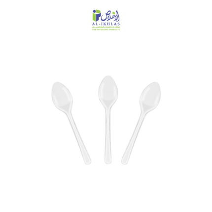 ملاعق بلاستيك شفاف صغيرة - 50 قطعة